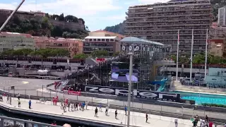 GP Monaco F1 2015 - Start and 1st Lap (Grandstand O, pool complex)