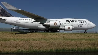 IRON MAIDEN BOEING 747-428 "Ed Force One" at Taxiway Quebec - Amsterdam Schiphol