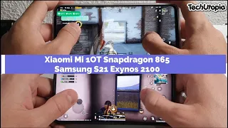 Snapdragon 865 vs Exynos 2100 Speed test/Gaming comparison! PUBG/Antutu Xiaomi Mi 10T vs Samsung S21