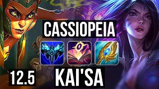 CASSIOPEIA vs KAI'SA (MID) | 11/0/3, 6 solo kills, Legendary, 600+ games | EUW Master | 12.5