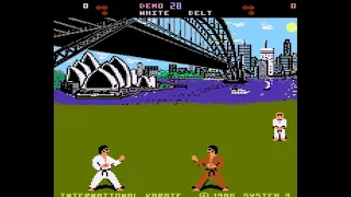 ❤Красивый файтинг "International Karate"❤ Atari 800. Play 60fps! Game by System 3, 1986.