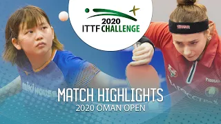 Maki Shiomi vs Daria Trigolos | 2020 ITTF Oman Open Highlights (U21 1/2)