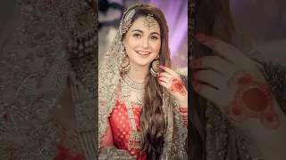 pakistani actress's bridal look #yumna zaidi #hania amir #durefishan #neelum muneer #shorts
