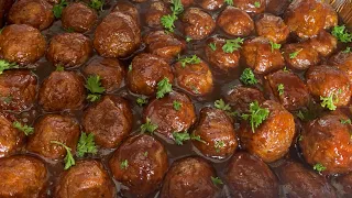 BBQ SAUCE MEATBALLS| BABY SHOWER MEATBALLS| GREAT APPETIZERS/MAIN DISH| BEST AT THE COOKOUT