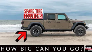 Jeep Gladiator Spare Tire Solutions (Does a 37 REALLY fit in the Stock Location?) | Inside Line