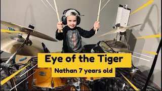 Survivor - Eye of the Tiger - Drum Cover (7 years old)