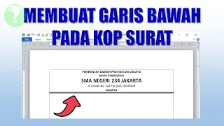 Cara Membuat Garis Bawah pada Kop Surat