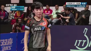 2017 乒乓球亚洲杯 女单三四名决赛 平野美宇VS石川佳纯  CCTV5+ 国语