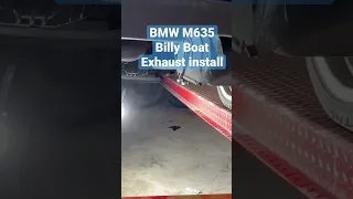 The BMW M635 got new exhaust. Billy Boat stainless system. Sounds pretty good. #sharknosebmw