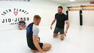 High elbow guillotine (marcelotine) with coach Nick