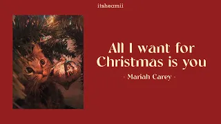 All I want for Christmas is you - Mariah Carey (sped up + lyrics)