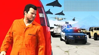 GTA 5 - 4,000 STAR WANTED LEVEL!! (Can We Escape?)