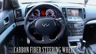 Installing New G37 Carbon Fiber Steering Wheel *Best Decision!