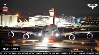 LIVE NIGHT Plane Spotting at LAX