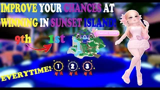 How to INCREASE your chances at WINNING in SUNSET ISLAND! (Roblox, Royale High)