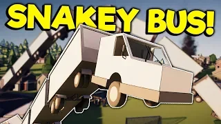 I Drove the LONGEST School Bus Through People & Crashed It! - Snakey Gameplay