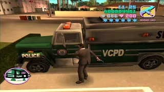 GTA Vice City Classic Police Station Shootout+ Epic Six Star Wanted Level Escape