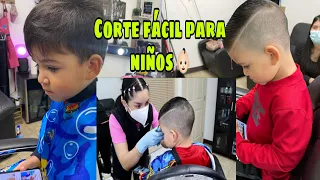 Corte fácil y moderno para niño 👶🏻💈 #fanybarber