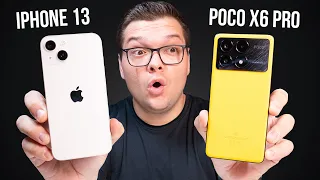 Poco X6 PRO vs iPhone 13! Qual o MELHOR celular para 2024? Comparativo