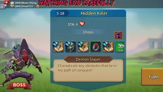 lords mobile Chapter5 Normal Stage 5-18!! Hidden Killer