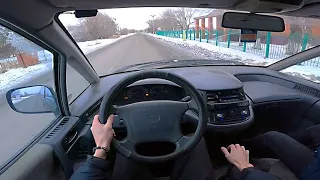 POV TEST DRIVE TOYOTA PREVIA 2.4 L 1994 2TZ-FE / ВОЖДЕНИЕ ТОЙОТА ПРЕВИЯ от первого лица