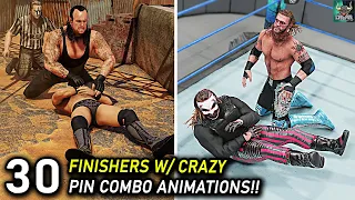 Top 30 Finishers w/ Crazy Pin Combo Animations!! WWE 2K22 Countdown