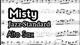 Misty Smooth Jazz Alto Sax Sheet Music Backing Track Play Along Partitura
