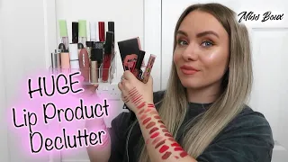 HUGE LIPSTICK DECLUTTER & CLEAR OUT | SORTING OUT LIP PRODUCTS | FAVE LIP PRODUCTS? MISS BOUX