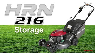 Honda HRN216 Lawn Mower Storage