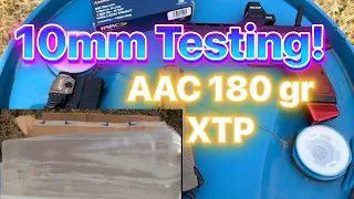 10 mm Self Defense Ammunition Testing: AAC 180 gr XTP