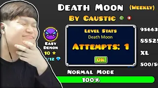 1 ATTEMPT CHALLENGE: DEATH MOON🔥 | Geometry Dash