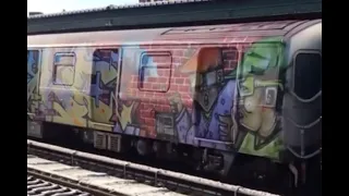 Video shows NYC subway cars totally defaced with graffiti