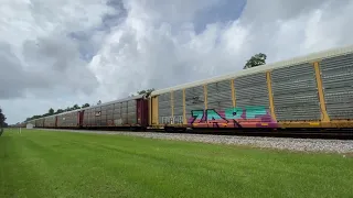 41 trains in 34 hours at Folkston, Ga Staring K422-23 with UP-CP power and P091 with 184 leading.