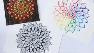 how to draw mandalas || HOW TO: Make the MOST SIMPLE MANDALA || How to draw a mandala step by setp