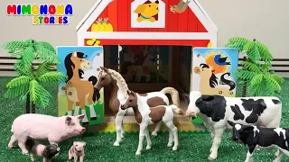 Farm Animals for Children 🐷🐮 Melissa & Doug Barn Toy ✨ Mimonona Stories