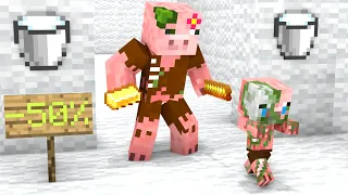 Monster School : Oh No, Baby Zombie Pigman! - Minecraft Animation