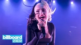 Kim Petras Struts in Front of Westboro Baptist Church Picketers at Her Show | Billboard News