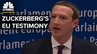 Mark Zuckerberg's Testimony Before The European Parliament: The Four Key Moments | CNBC