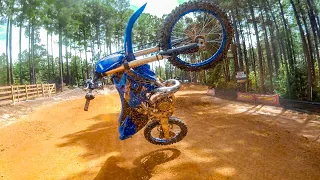 MX Rider Crashes Trying to SCRUB a Jump!