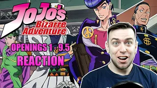 Jojo's Bizarre Adventure - All Openings 1 - 9.5 - REACTION