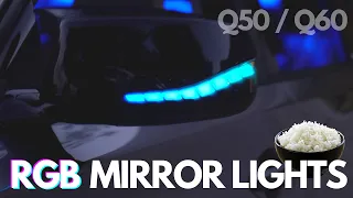 Installing these RGB Side-Mirror Sequential Lights on my Q50 (Q60)