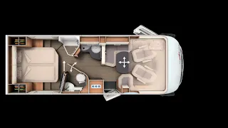 Integrated Mercedes Carthago motorhome with queen bed.  C Tourer i150QB