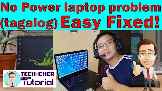 How to fix no power laptop? (tagalog) Easy Fixed! Basic troubleshoot #No power laptop