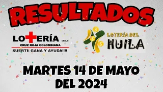 RESULTADO LOTERÍA DE LA CRUZ ROJA, LOTERÍA DEL HUILA DEL MARTES 14 DE MAYO DEL 2024