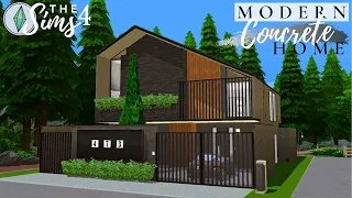 Modern Concrete Home | No CC | Stop Motion | Sims 4