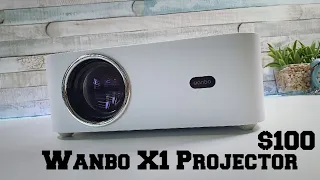 Wanbo X1 Unboxing/Review/Gaming/4K Youtube test/Speakers/Focus/Brightness!Xiaomi best projector $100