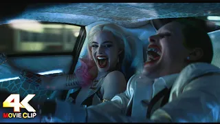 Suicide Squad (2016) - Batman Chasing Joker and Harley chase scene 4K 60fps