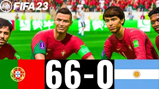FIFA 23 - PORTUGAL 66-0 ARGENTINA ! FIFA WORLD CUP FINAL 2022 QATAR - PS5 4K HDR GAMEPLAY !