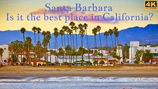 Santa Barbara | Is it the best place in California? 4K Walking Tour | Hispanic Architecture | Sunny