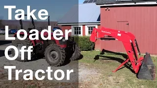 Taking Front Loader Off tractor In 4 Minutes